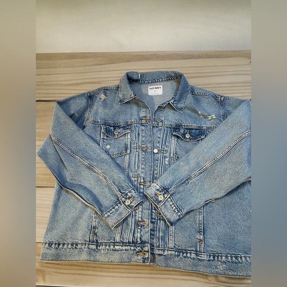 Old Navy Jackets & Blazers - Old Navy Women’s distressed Jean jacket size XXL NWT plus size
